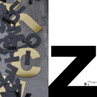 多色多规格／1包 black字体 70%off 英文字母Z－TPU热熔胶膜Arial