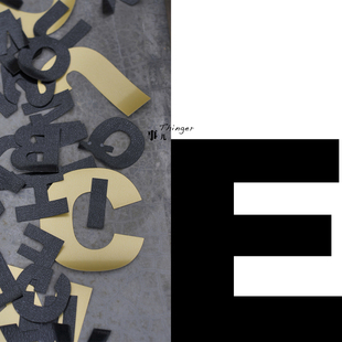 多色多规格／1包 black字体 70%off 英文字母E－TPU热熔胶膜Arial