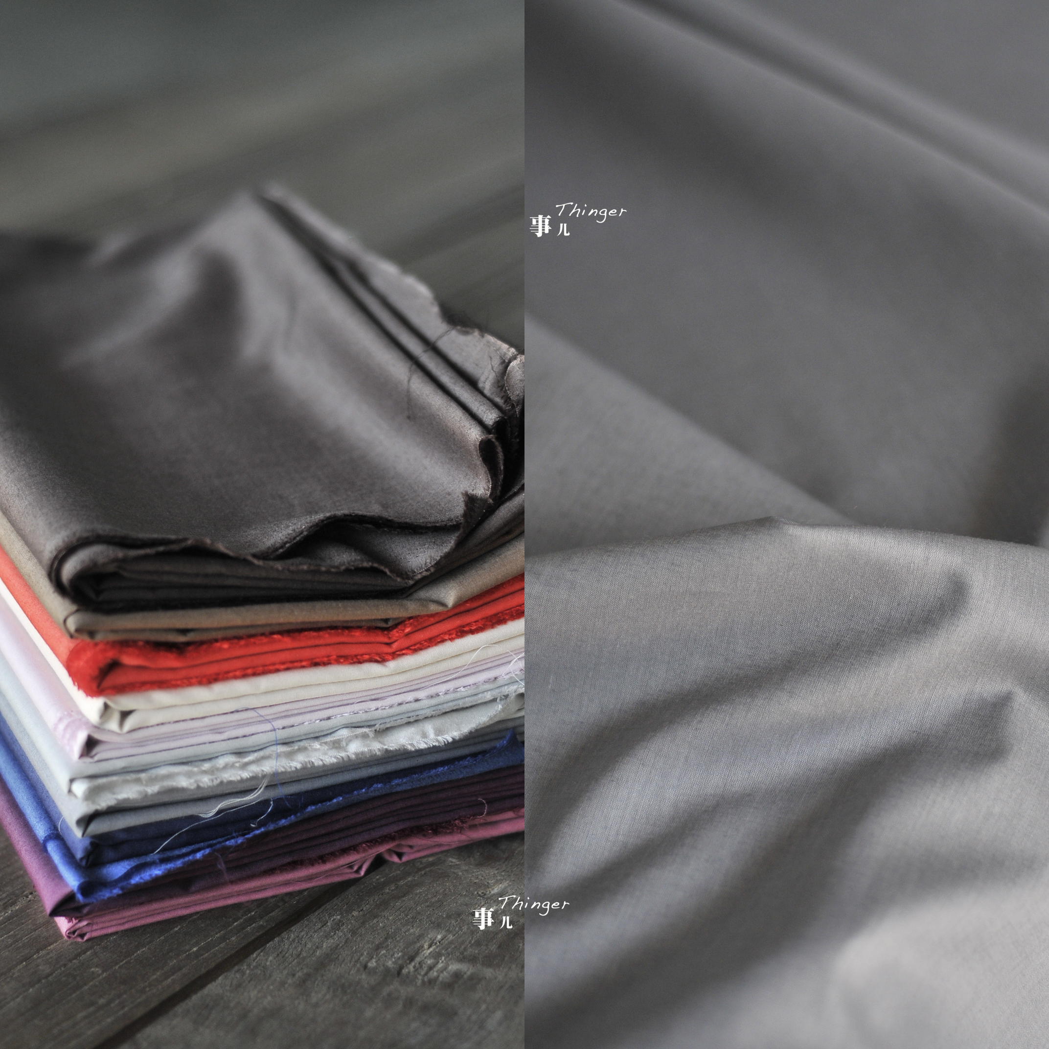 事儿色织平纹铜氨丝面料