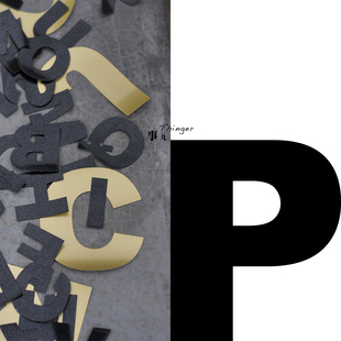 多色多规格／1包 black字体 70%off 英文字母P－TPU热熔胶膜Arial