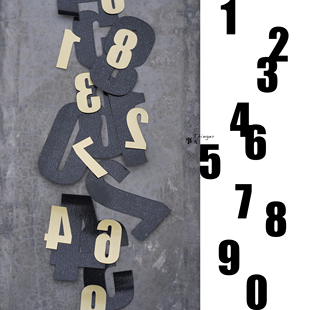 字体 Impact 多色多规格／1套价 阿拉伯数字－TPU热熔胶膜 70%off