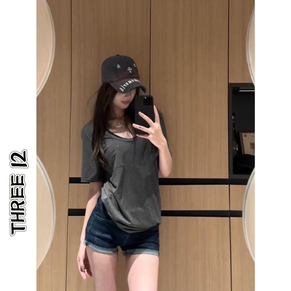 【六折专区】弹力低腰牛仔超短裤