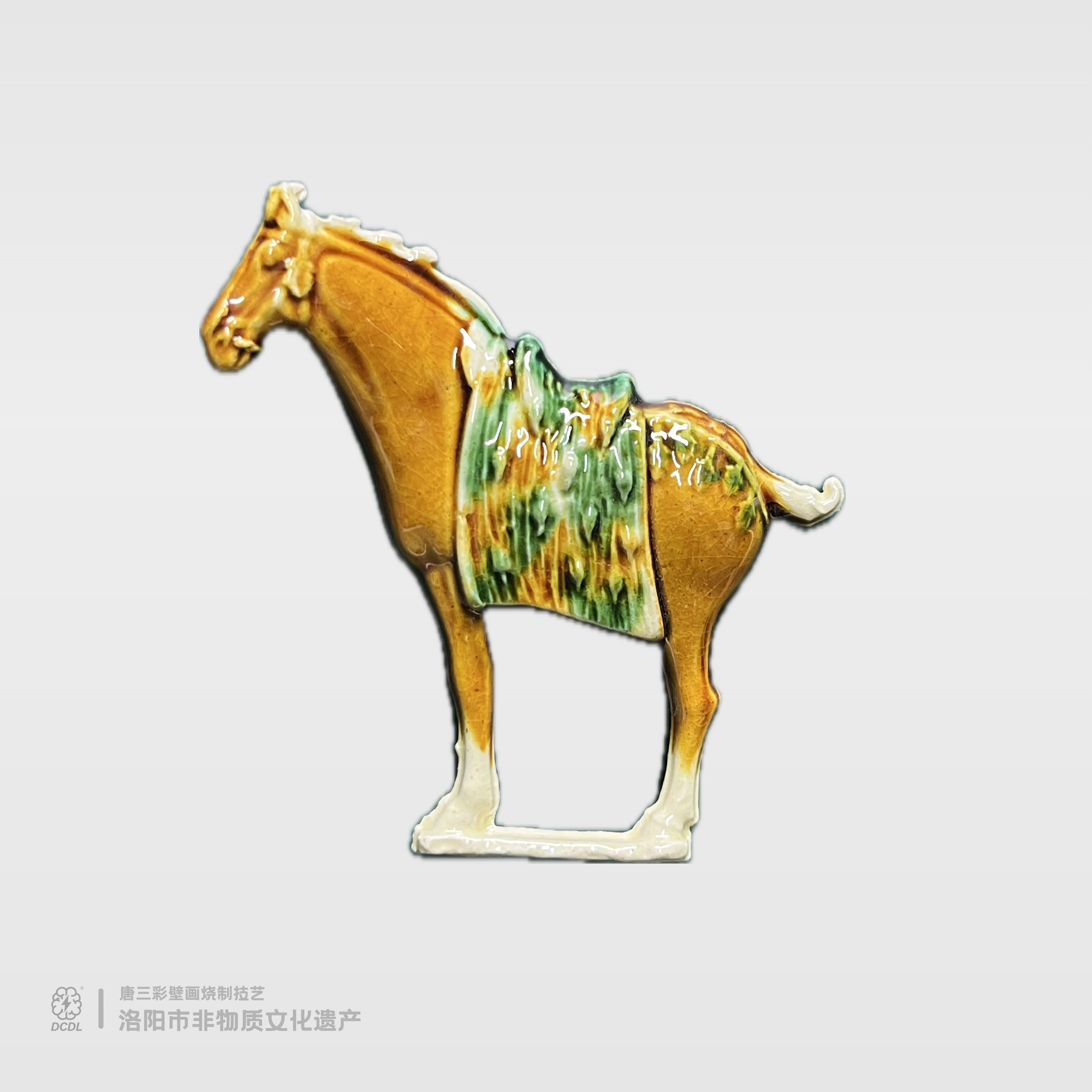 立体唐三彩小马冰箱贴