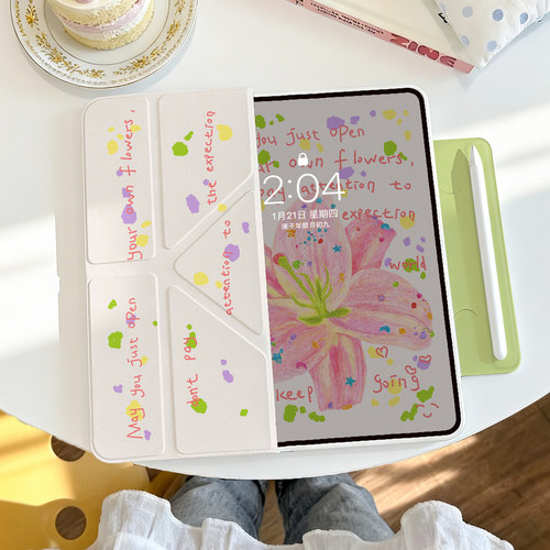 morock内置笔袋防发黄ipad11保护壳适用air8保护套mini7平板壳pro11英寸外壳air7/6/5/4Y折支撑10代全包防护