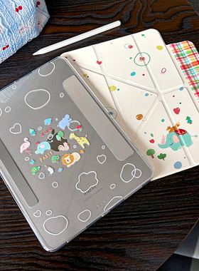 morock【插画师联名】ipad保护壳适用air7保护套11代pro苹果平板壳mini7pad电脑壳子y型10代air6/5/4外壳