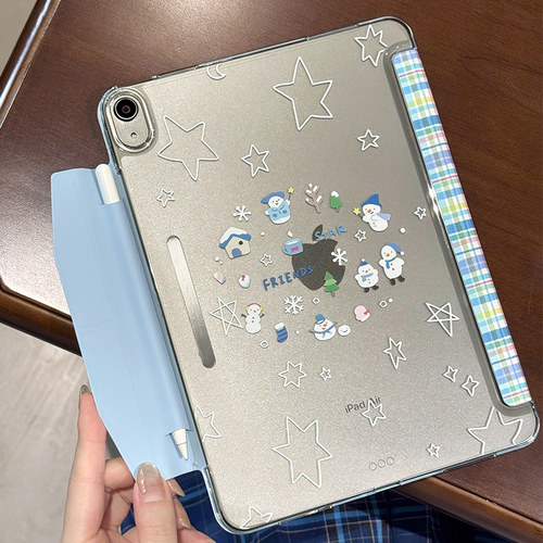 morock内置笔袋苹果平板ipad保护壳适用air7保护套air6壳子10/11代新款Y折mini7无笔槽air5/2025pro11寸外壳