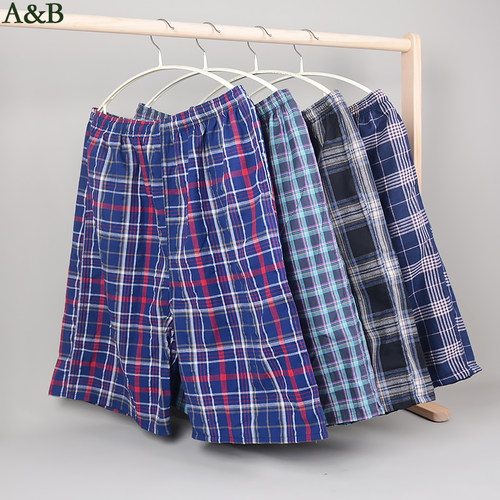 ab男士纯棉沙滩裤夏天中裤大裤衩
