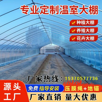 家用蔬菜大棚草莓种植棚量大批发插地棚拱杆温室大棚骨架全套圆管