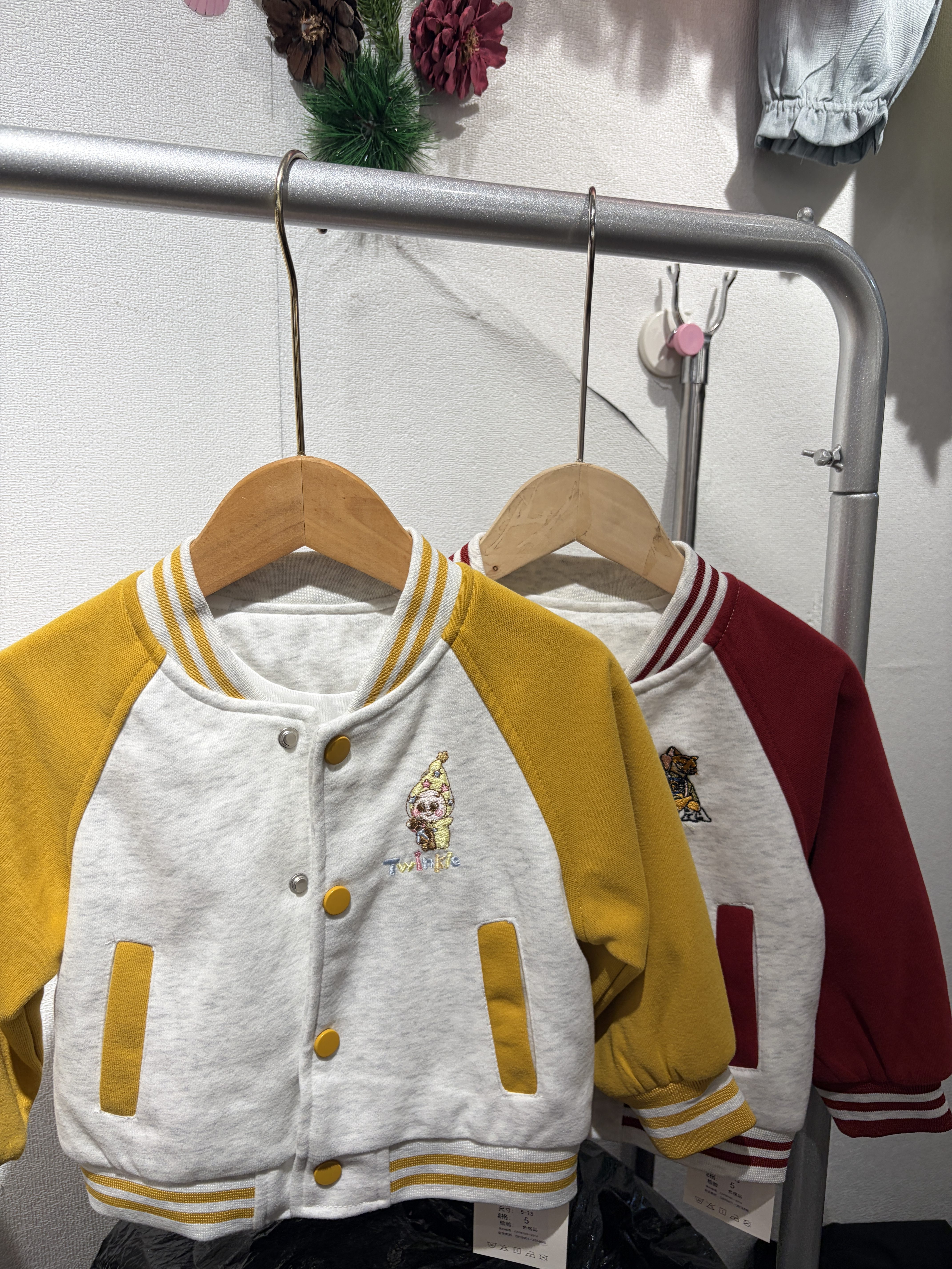 2026新款男女童棒球服外套秋加厚2026新款儿童皮质袖子拼接