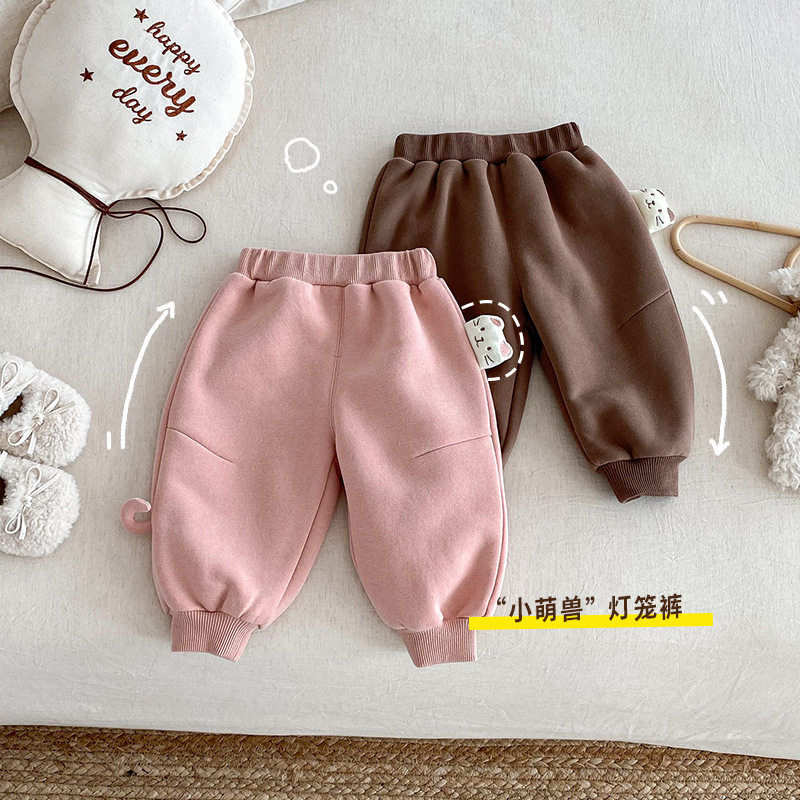 儿童猫咪休闲裤小左小右冬季女童韩版纯色加厚卫衣宝宝冬装裤子潮,童装/婴儿装/亲子装,裤子,淘宝优惠券,粉丝福利购,淘宝优惠卷