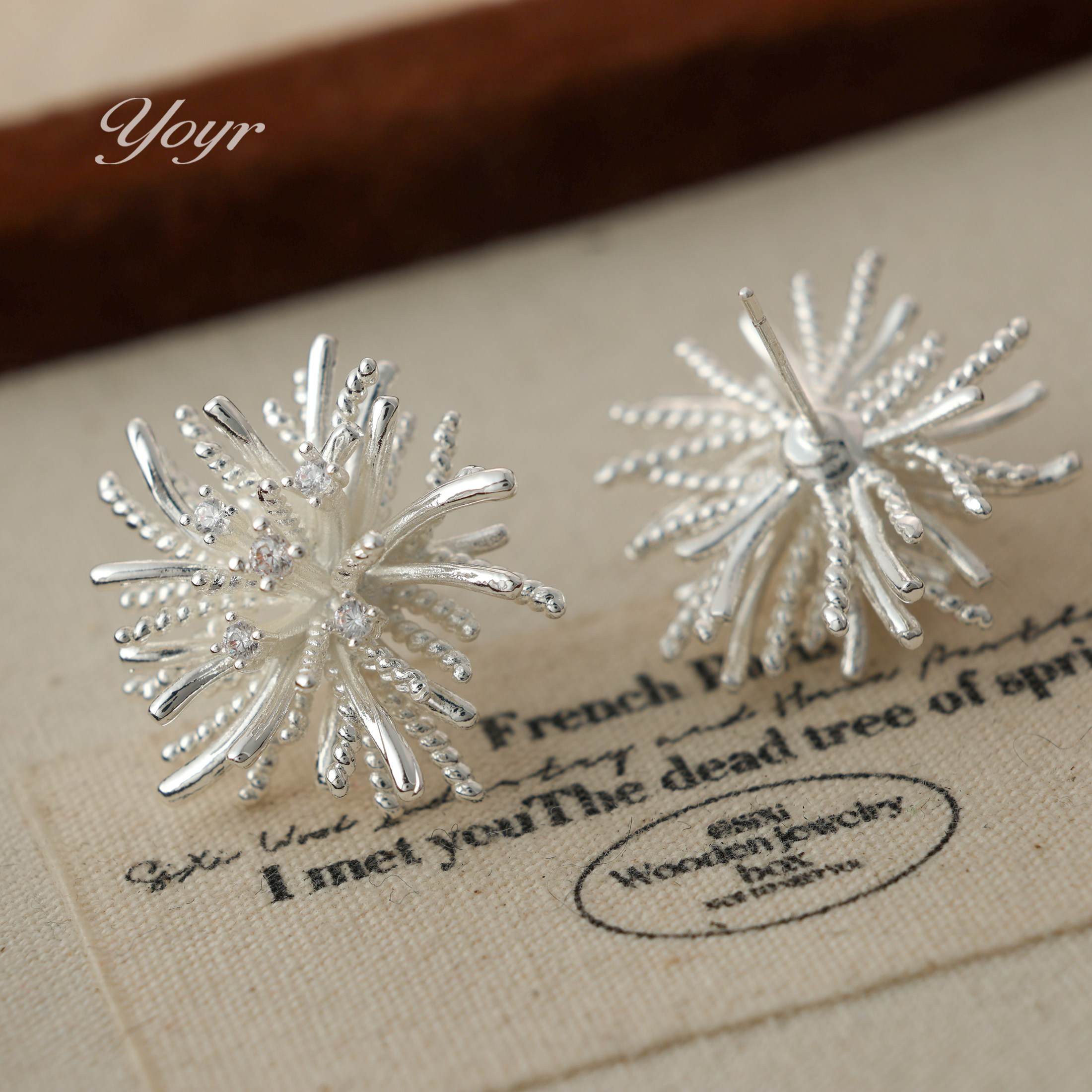 YOYR雪绒花耳钉ins风设计感时髦韩式简约小众百搭耳环925银针耳钉,饰品/流行首饰/时尚饰品新,耳钉,淘宝优惠券,粉丝福利购,淘宝优惠卷