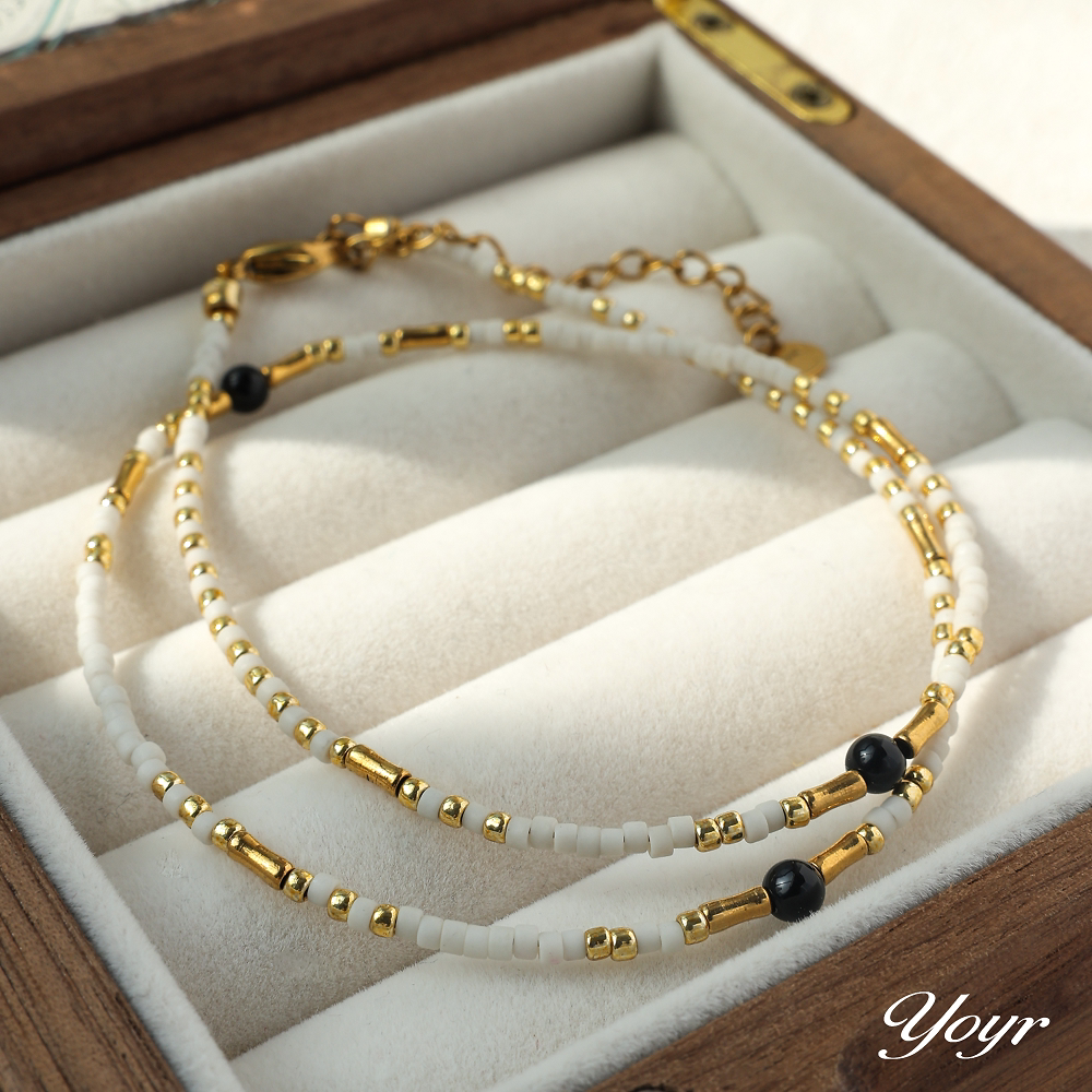YOYR 白巧克力原创手工串珍珠项链女款高级感气质叠戴锁骨链饰品