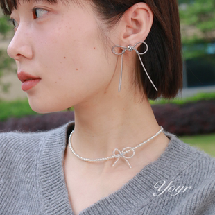 小夜曲Chocker冷淡风高级感施家贝珠气质珍珠项链女 YOYR925银