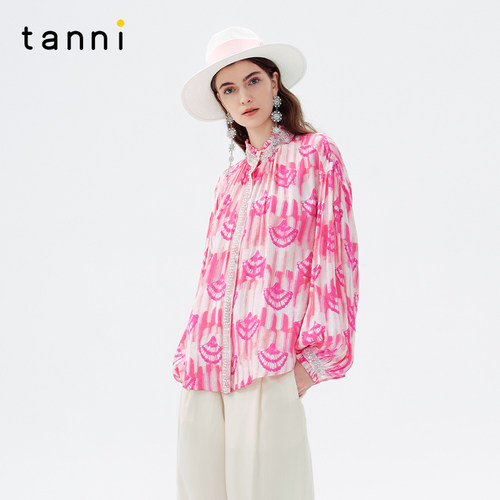 tanni慵懒风宽松衬衫半身裙套装