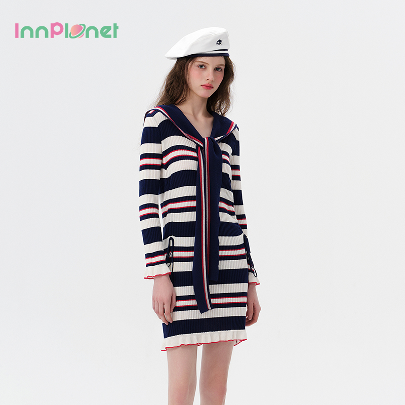 innplanet大力水手针织连衣裙