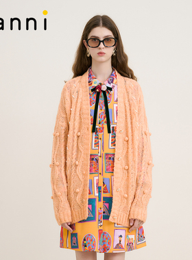 tanni新款温柔法式气质时尚针织毛衣开衫TM31KN055A