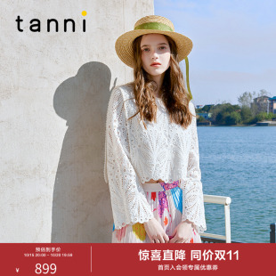 tanni新款 气质休闲直筒上衣TN11BL801A 度假风优雅时尚