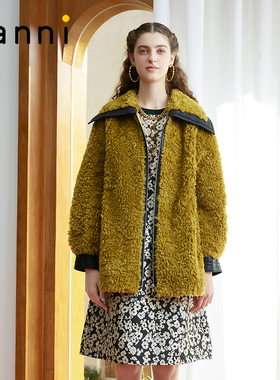 tanni新款通勤复古百搭设计感显瘦保暖外套女TM31OW004A