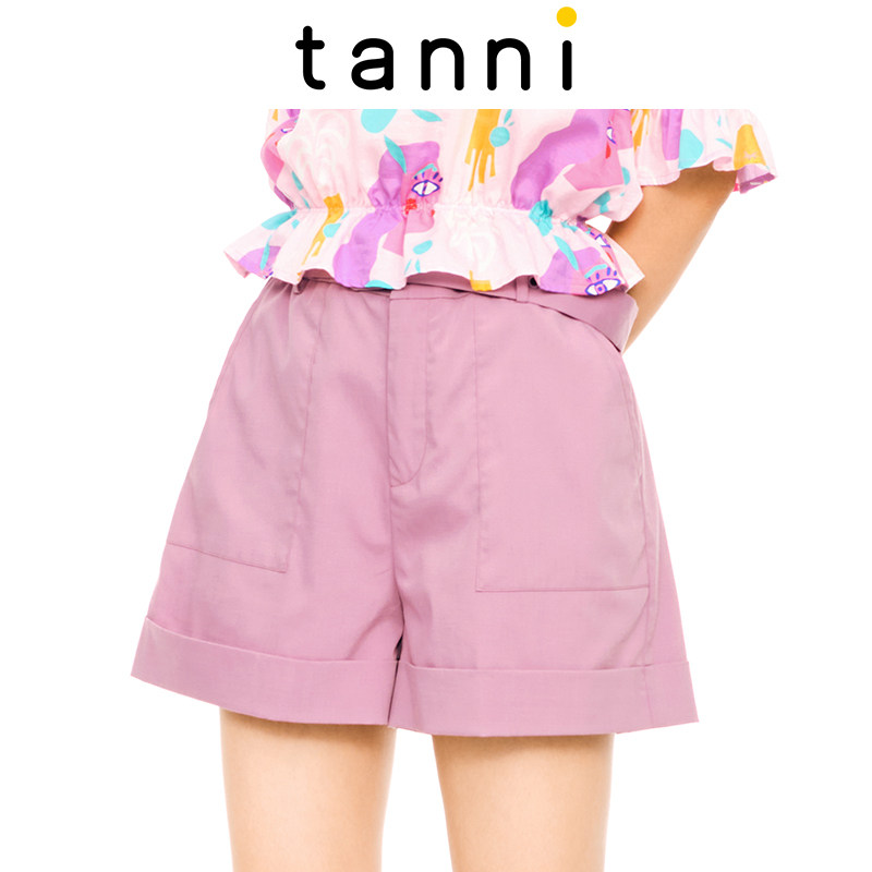 tanni新款通勤百搭休闲舒适工装短裤女TL11SP042A