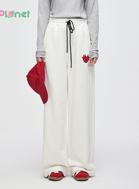 innplanet新款艺术家合作宽松休闲百搭阔腿运动裤PN31PA811A