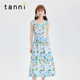 度假休闲气质吊带长款 tanni新款 法式 连衣裙女TM11DR153A
