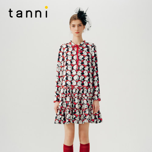 tanni大力水手联名长袖连衣裙