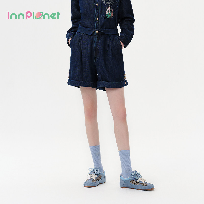 innplanet大力水手复古牛仔短裤