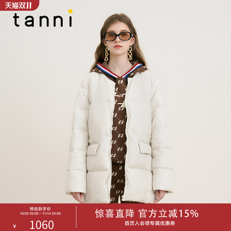 tanni直筒中长款羽绒服女款冬季