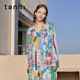 度假风浪漫文艺休闲印花衬衫 tanni新款 法式 TN11SH003A