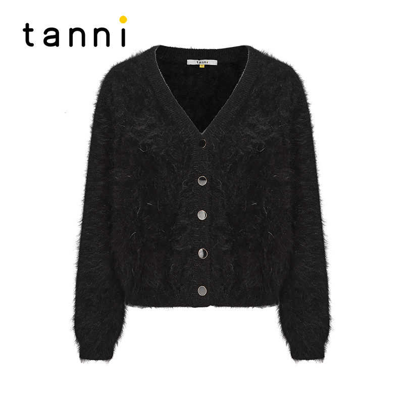 tanni简约温柔百搭短款针织开衫