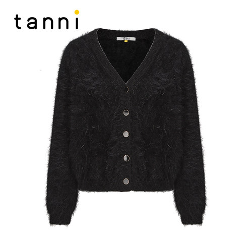 tanni简约温柔百搭短款针织开衫