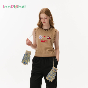 innplanet26春新款 针织背心针织上衣PO31KN811A 大力水手系列无袖
