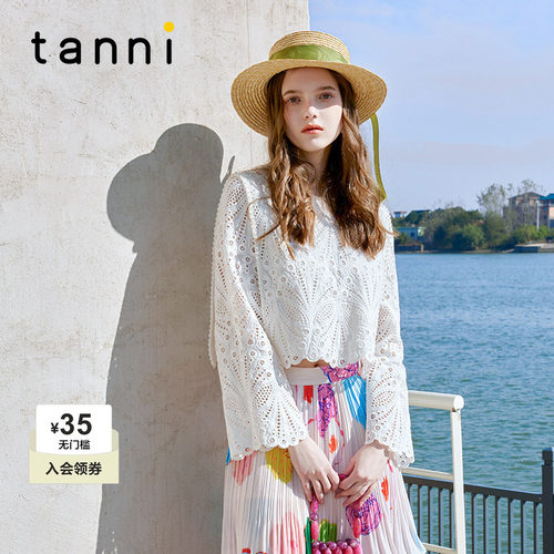 tanni度假风优雅时尚气质上衣