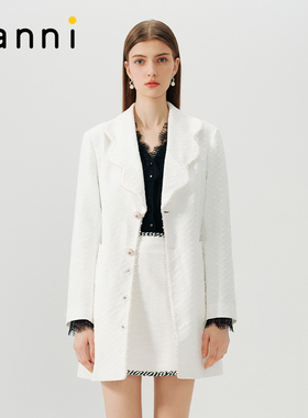 tannixYEESIN联名款优雅通勤小香风西装款初夏连衣裙TN11DR804A