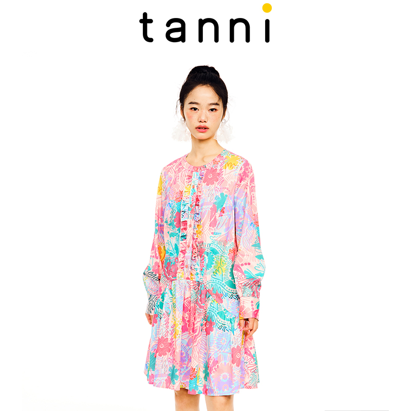 tanni甜美风小A版廓形连衣裙
