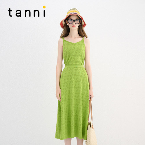 tanni温柔慵懒假两件针织连衣裙