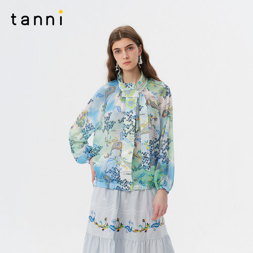 tanni轻薄立领宽松显瘦上衣外套