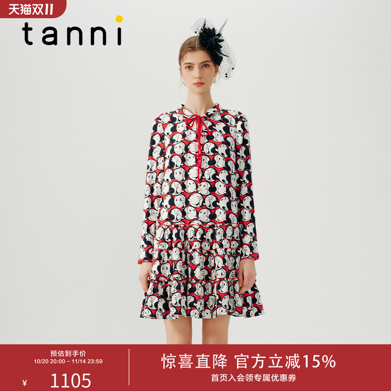 tanni大力水手联名长袖连衣裙