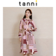 田园风系带木耳边长袖 tanni秋冬新品 法式 连衣裙女TL31DR055A