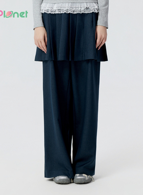 innplanet26新款潮流时尚垂坠西装裤两件叠穿百褶裙裤PP11PA011A