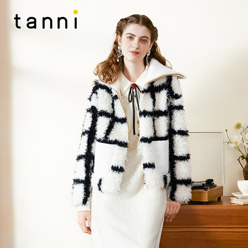 tanni高级拼接针织设计外套