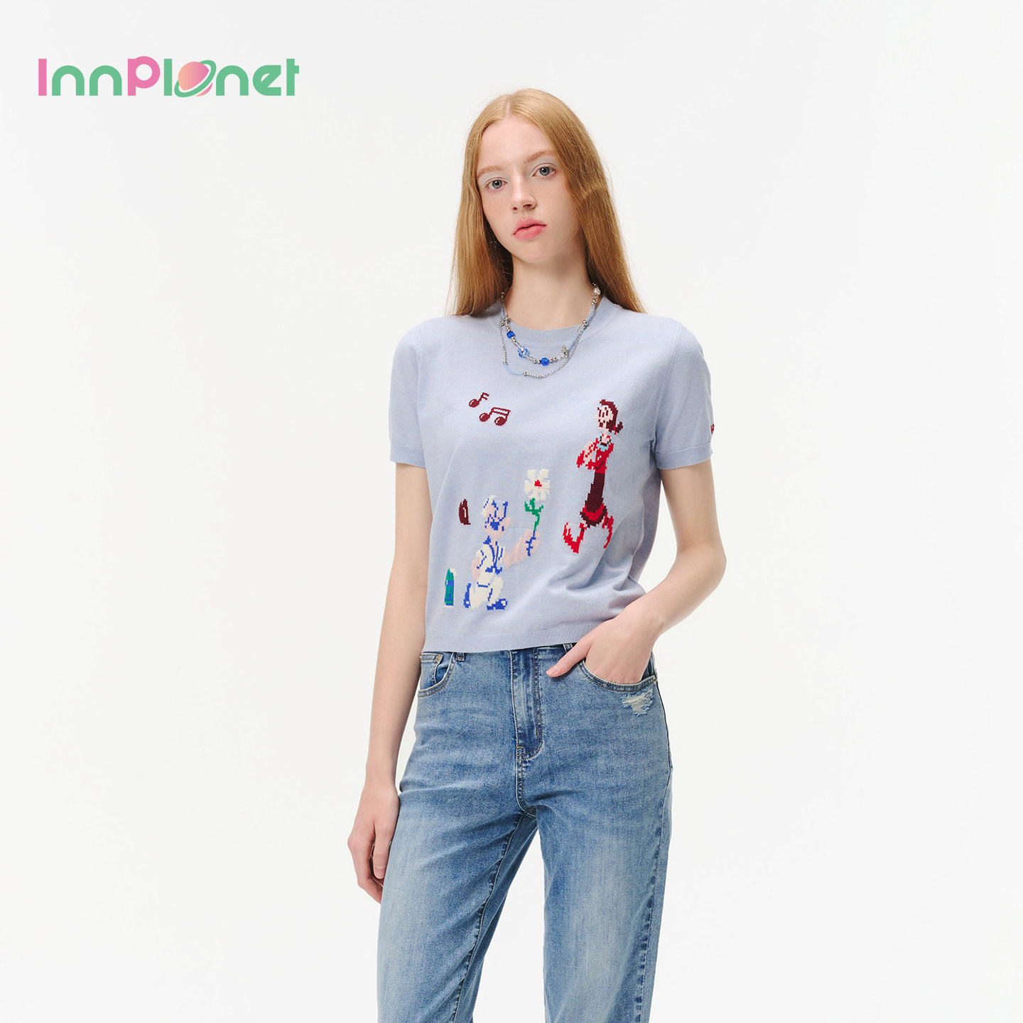 innplanet大力水手短袖针织衫