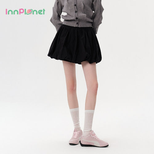innplanet少女芭蕾风A字百褶短裙
