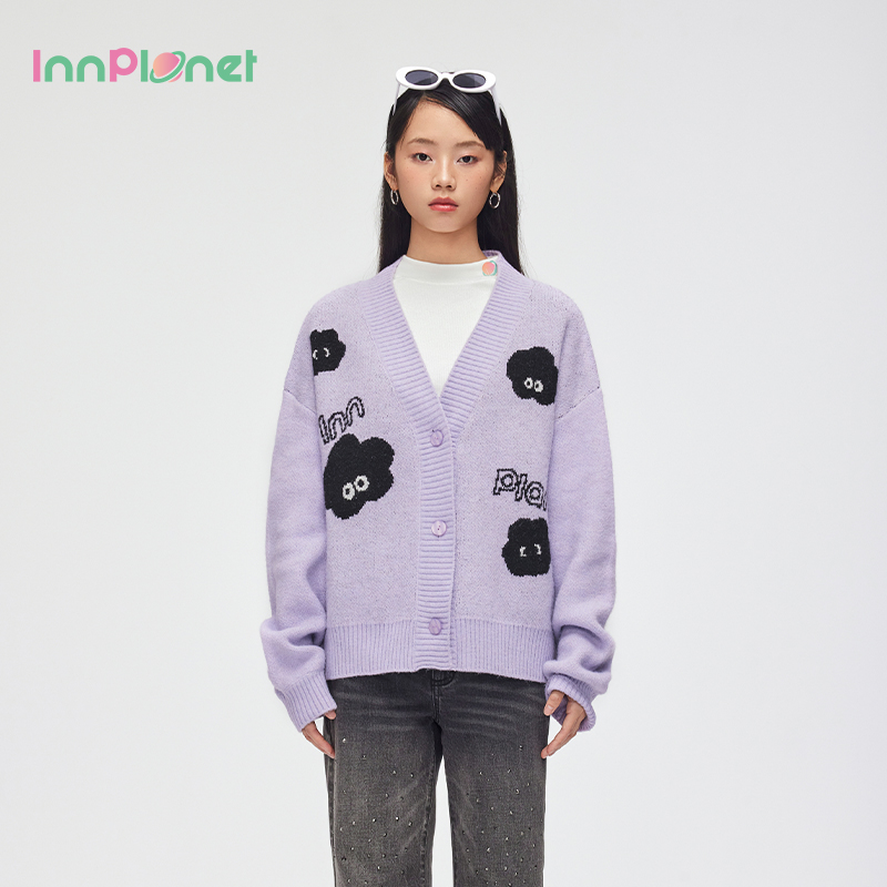 innplanet艺术家合作针织开衫