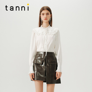 翻领浪漫宫廷风衬衣TN31SH036A 优雅气质法式 tanni新品 爆款