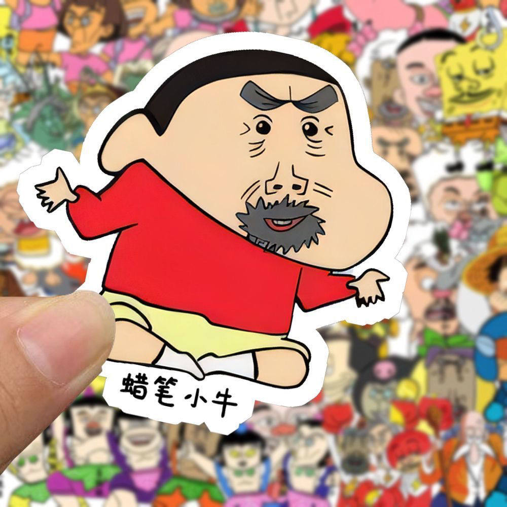 卡通人物贴纸灵魂画手搞笑个性搞怪小玩意ins动漫手机壳手帐贴画