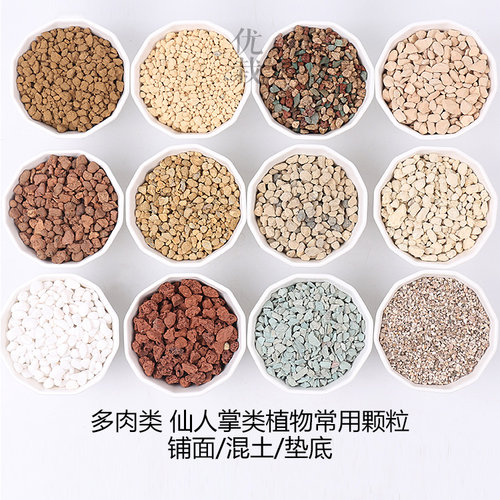 多肉铺面颗粒硅藻土日向石虹彩石