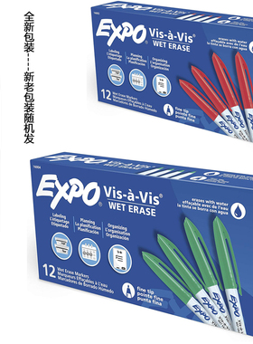 美国三福打点记号笔 水性胶片笔Expo Vis-A-Vis Wet Erase16001-4