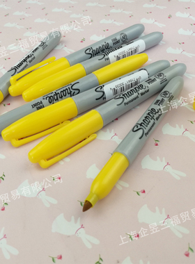 美国三福紫色黄色记号笔Sharpie30035油性防水工业打点标记彩绘笔