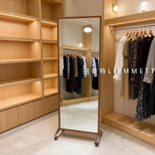 店落地试衣镜中古风显瘦显高美颜穿衣镜新款 丽美特服装 店镜子女装